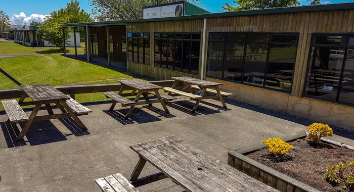 outdoor seating area